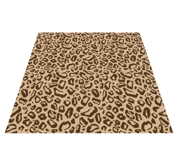 Brown leopard dot motif animal print vinyl rug - TenStickers