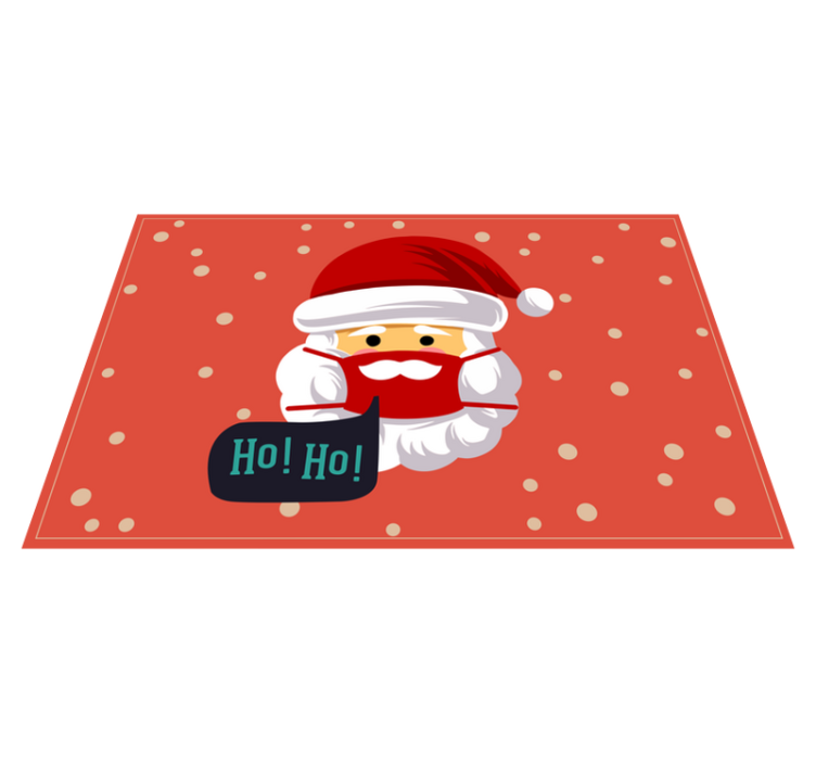 Santa Claus cheer christmas vinyl rug - TenStickers