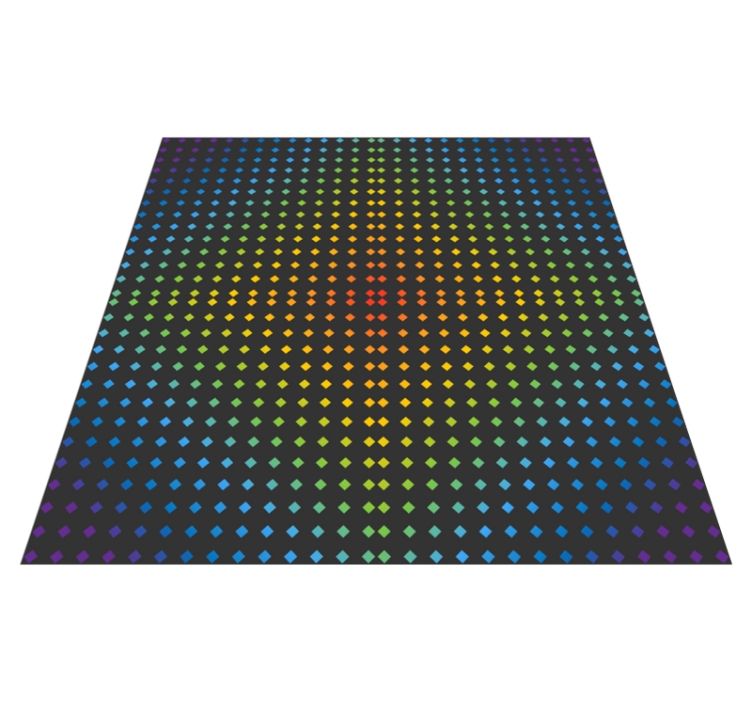 Rainbow diamond design teenage bedroom vinyl rug - TenStickers