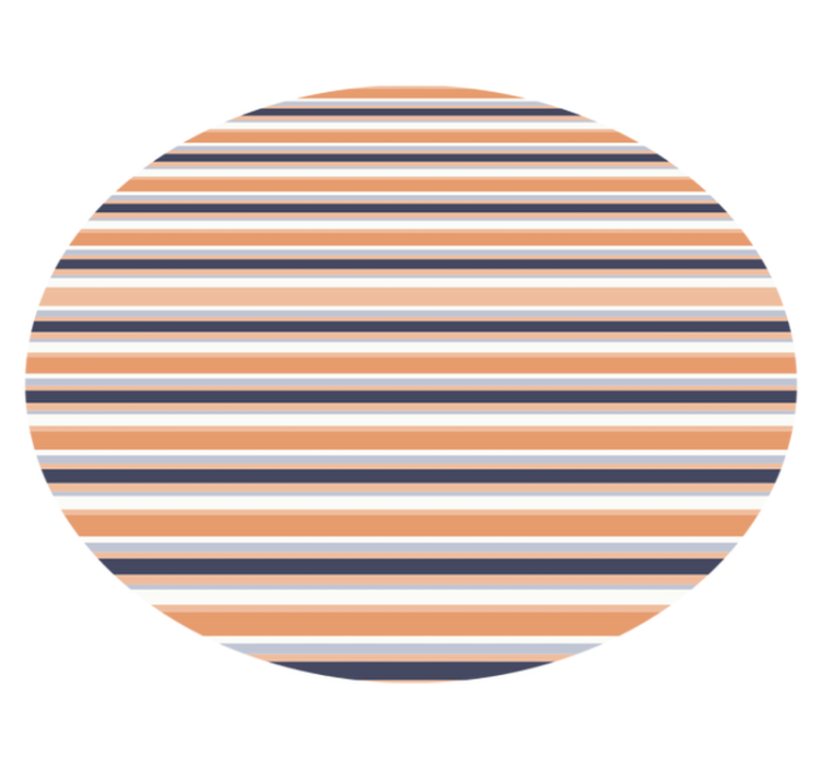 Striped vinyl rug with striped circular motif - TenStickers