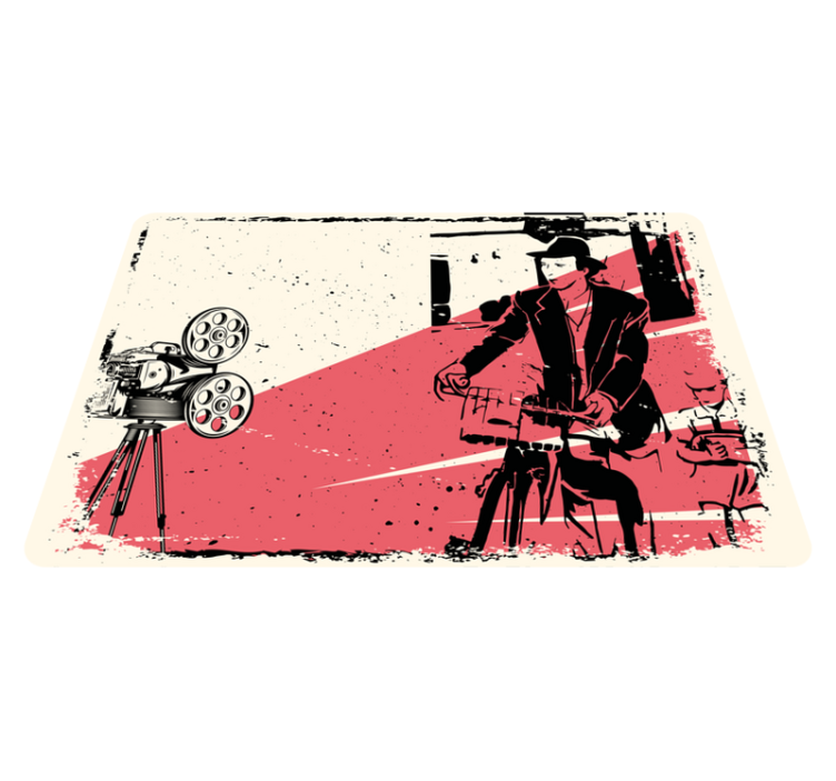 Classic Film Scene vintage vinyl rug - TenStickers