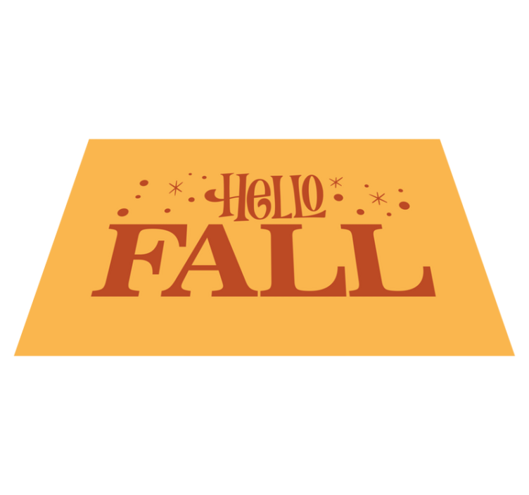 Welcome Autumn Vibes custom vinyl rug - TenStickers