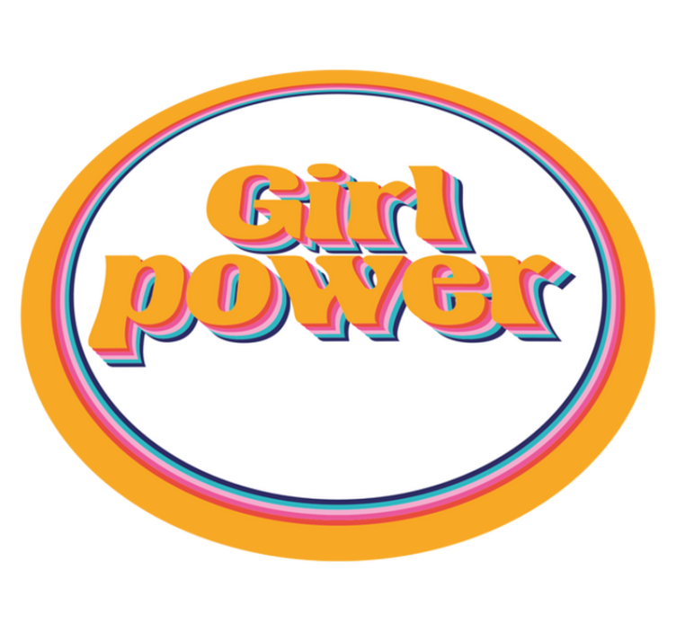 Girl power custom vinyl rug - TenStickers