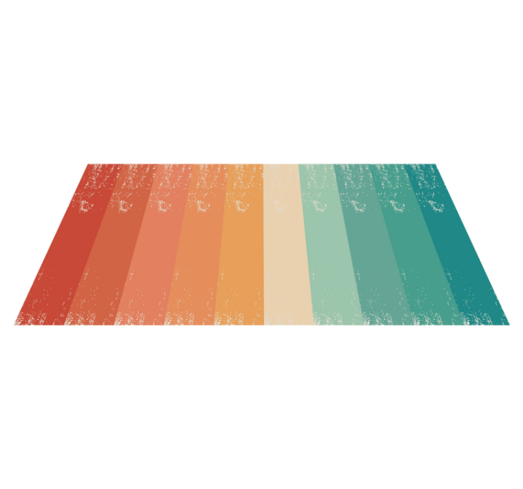 Colorful Striped Layers minimalist vinyl rug - TenStickers