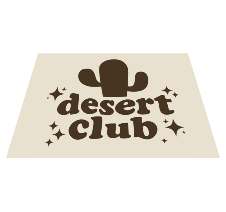 Desert club theme custom vinyl rug - TenStickers