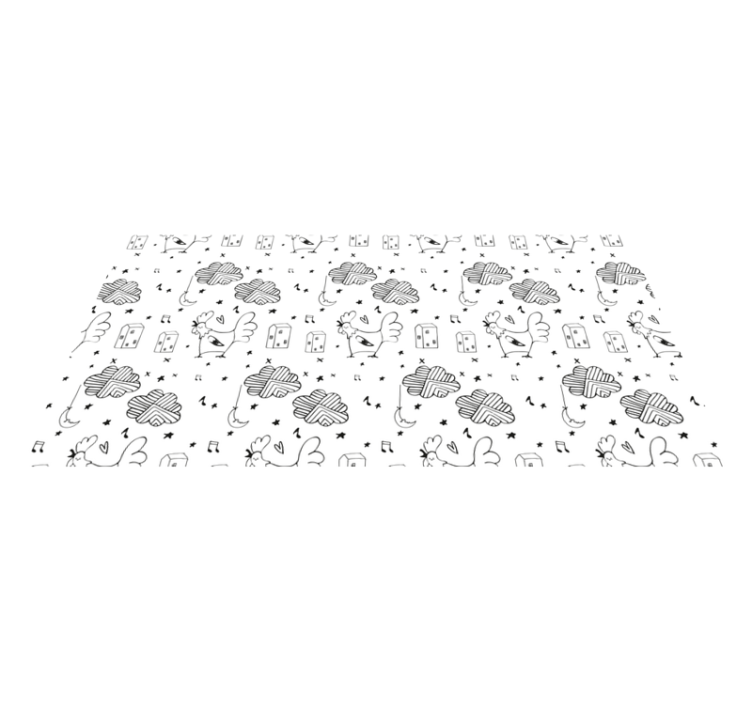 Minimalist poultry design kids vinyl rug - TenStickers