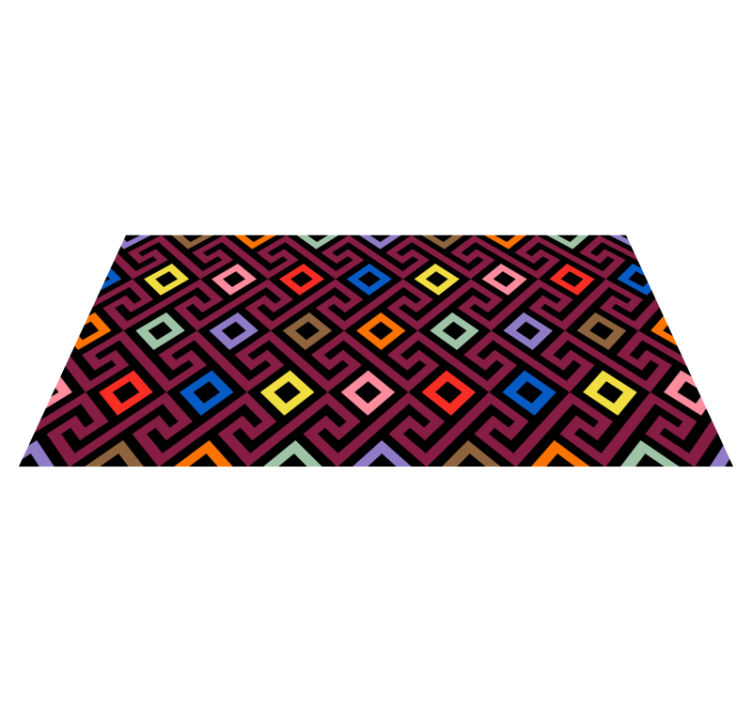 Lively Style geometric vinyl rug - TenStickers