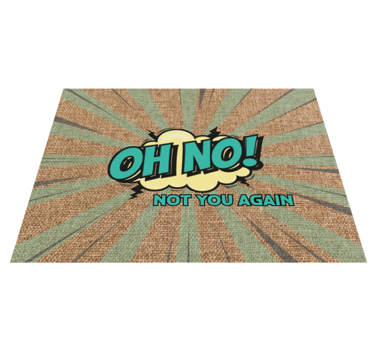OH NO AGAIN custom vinyl rug - TenStickers