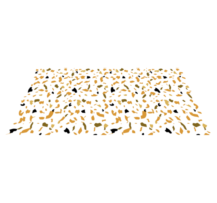 White and brown terrazzo texture vinyl rug - TenStickers