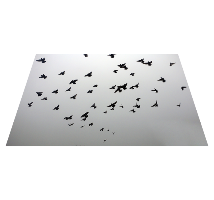 Flying Birds Pattern vinyl rug - TenStickers
