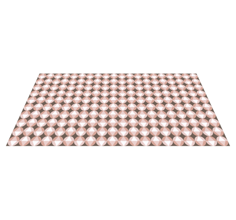 Pink Geometric Motif vinyl rug bathroom - TenStickers