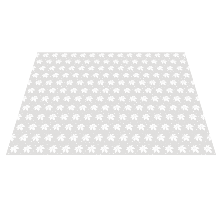 Delicate Botanical Element vinyl rug flowers - TenStickers