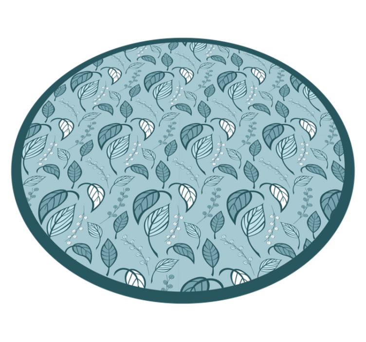 Foliage motif vinyl rug flowers - TenStickers