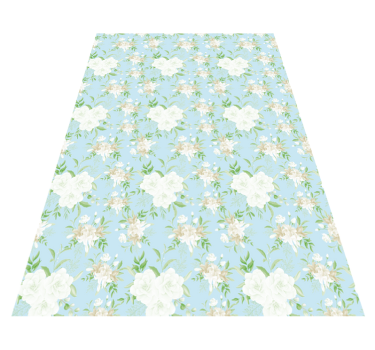 Serene Floral Elegance vinyl rug flowers - TenStickers