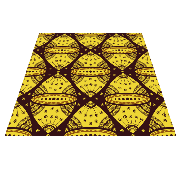 Symmetrical Mandala Influence mandala vinyl rug - TenStickers