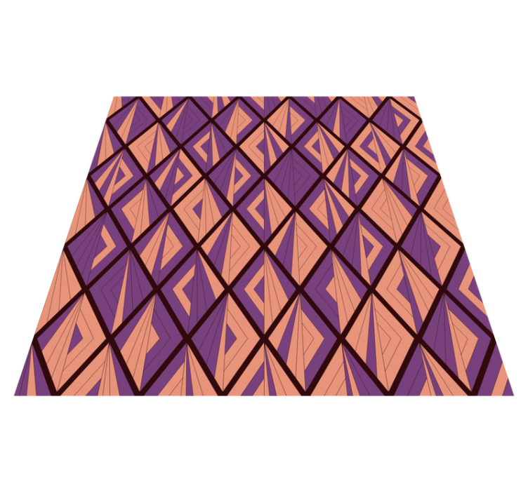 Geometric vinyl rug in patterned harmony - TenStickers