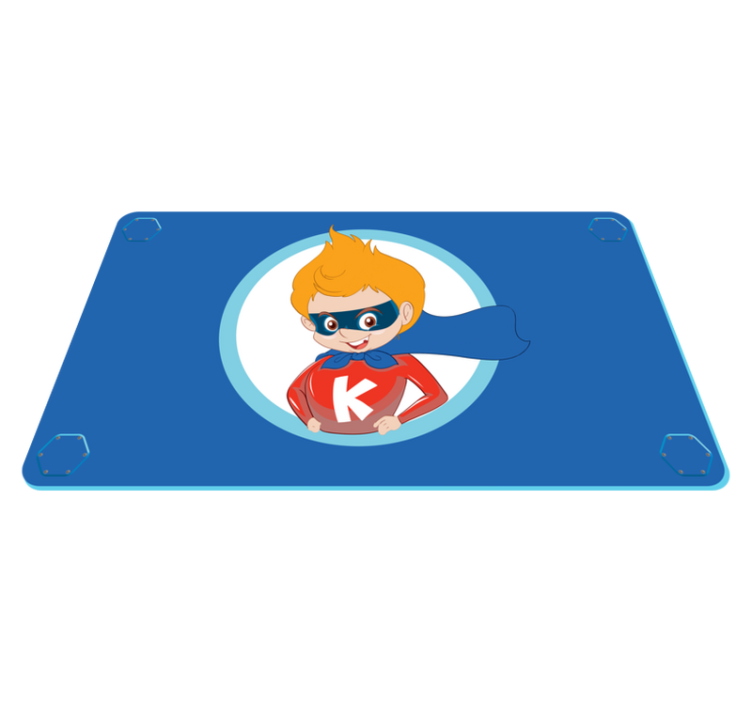 Superhero Cartoon Character kids vinyl rug - TenStickers