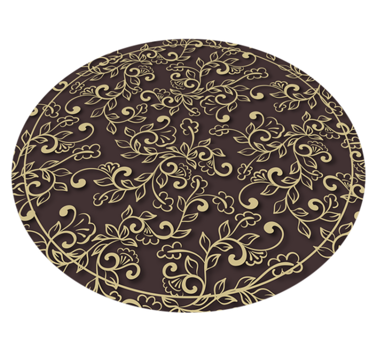 Ornate Swirl Pattern vintage vinyl rug - TenStickers