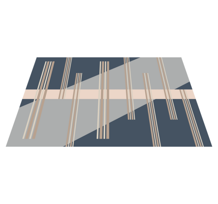 Striped vinyl rug in striped aesthetic design - TenStickers