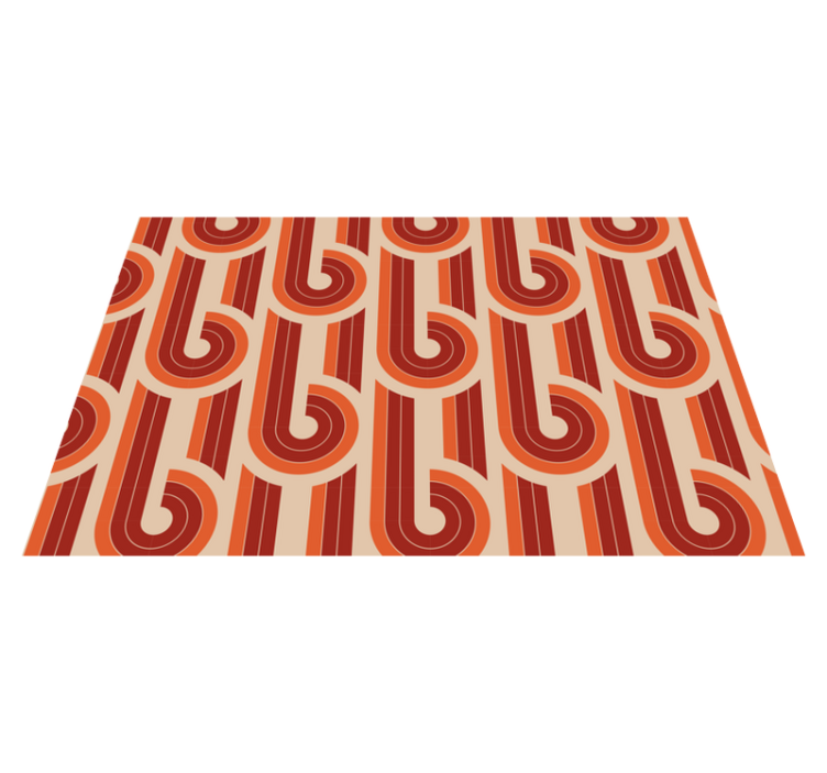 Retro Geometric Pattern geometric vinyl rug - TenStickers