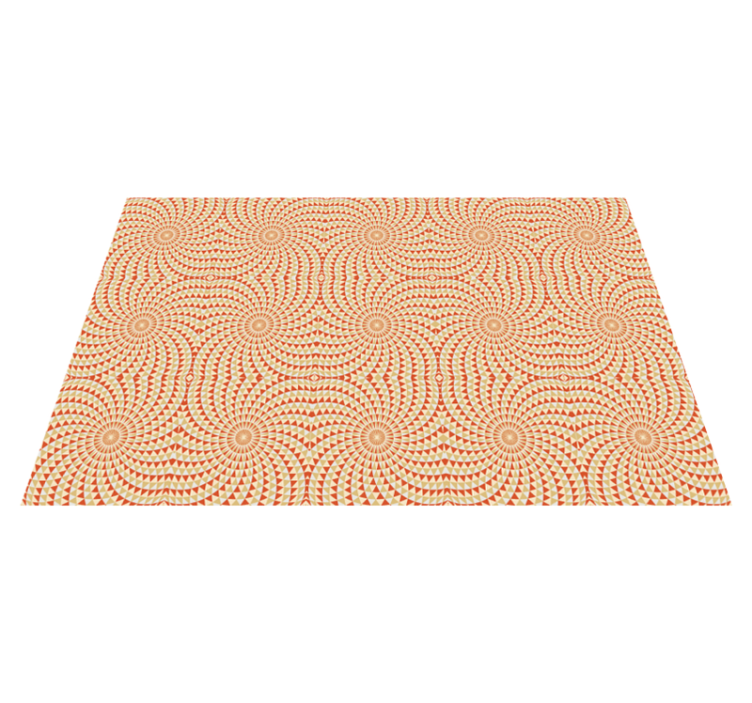 Mandala Pattern Detail mandala vinyl rug - TenStickers