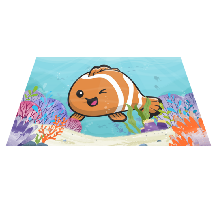 Animated aquatic adventure kids vinyl rug - TenStickers