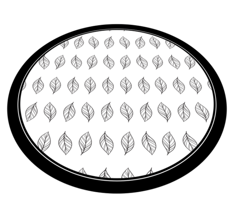 Botanical Outline floral vinyl rug - TenStickers