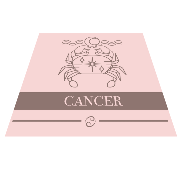 Cancer Zodiac Emblem custom vinyl rug - TenStickers