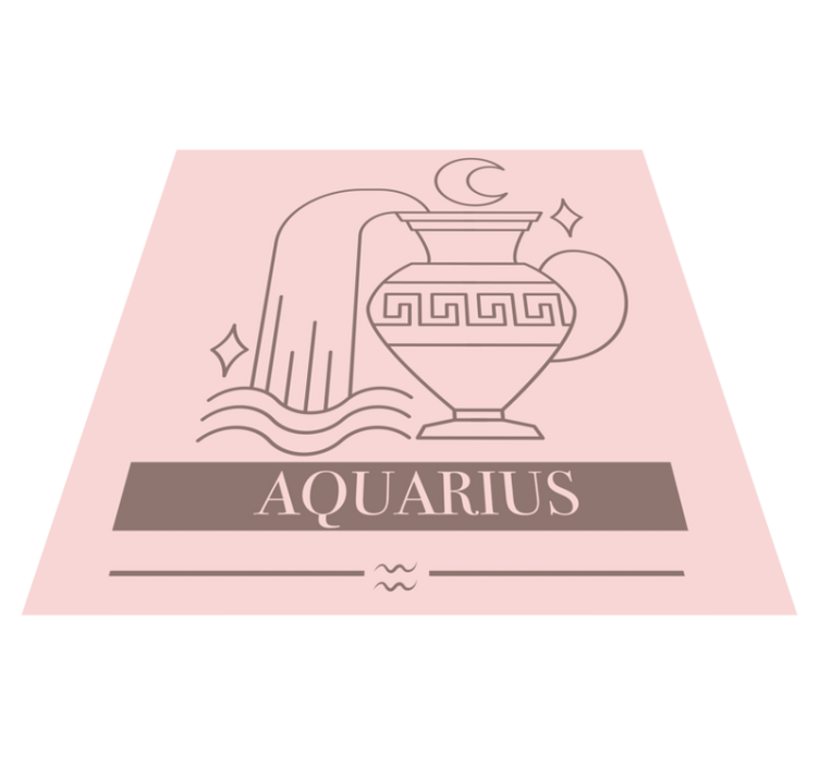 Aquarius zodiac custom vinyl rug - TenStickers