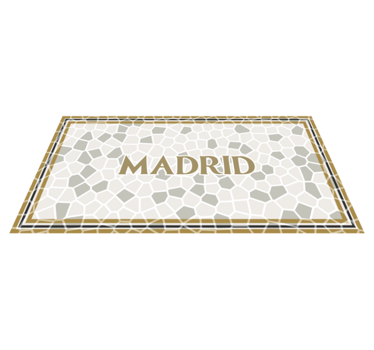 Madrid Geometric Pattern custom vinyl rug - TenStickers