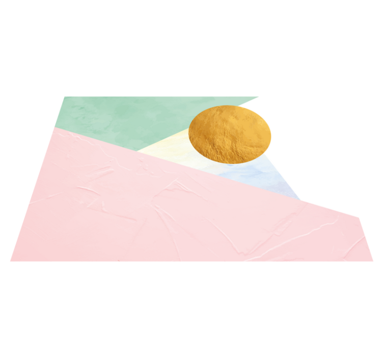 Geometric Pastel Shapes geometric vinyl rug - TenStickers