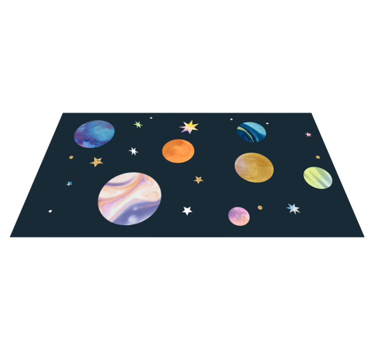 Cosmic Space star vinyl rug - TenStickers