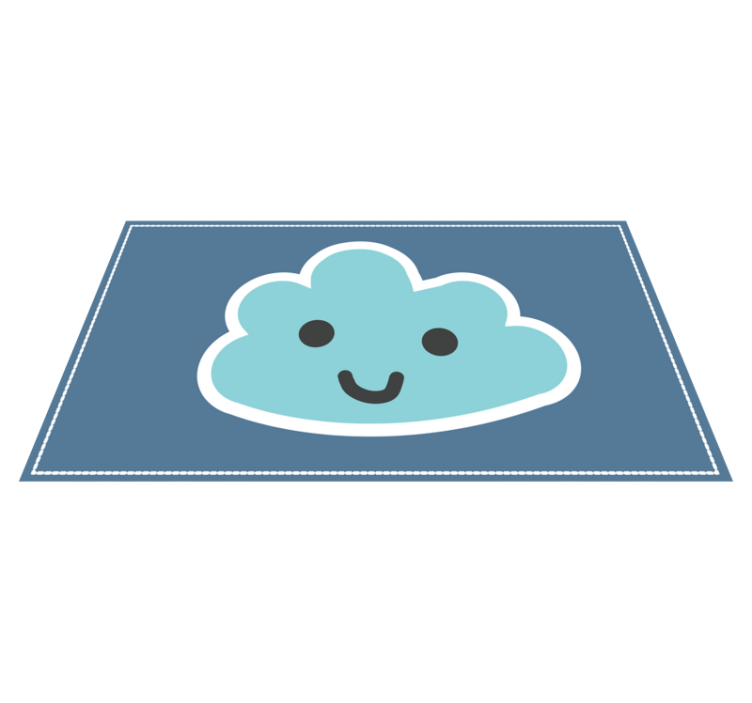 Smiling Cloud Design kids vinyl rug - TenStickers