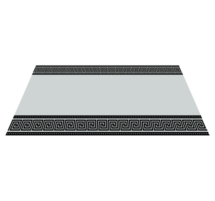 Greek fret border geometric vinyl rug - TenStickers
