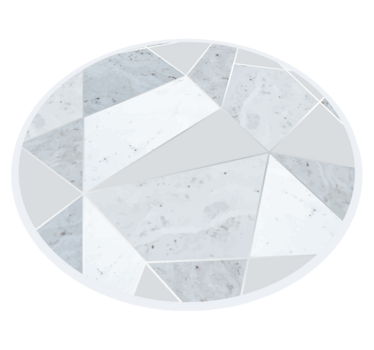 Geometric marble vinyl rug - TenStickers