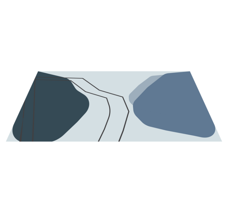 Abstract Contour Lines geometric vinyl rug - TenStickers