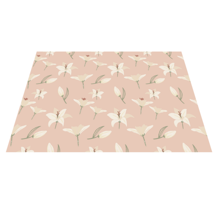 Floral Pastel Elegance vinyl rug flowers - TenStickers