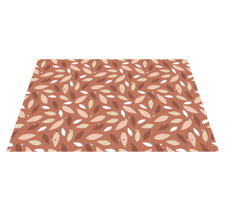 Leafy Pattern vinyl rug flowers - TenStickers