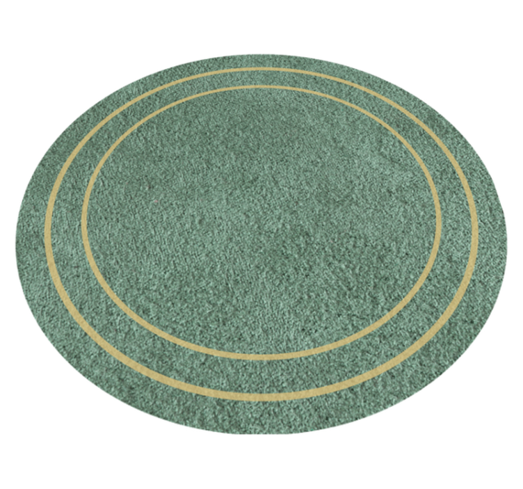Circular Minimal Design minimalist vinyl rug - TenStickers