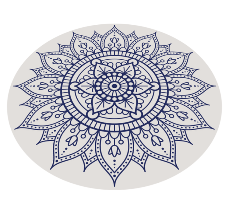 Circular Mandala Floor Decor living room vinyl rug - TenStickers