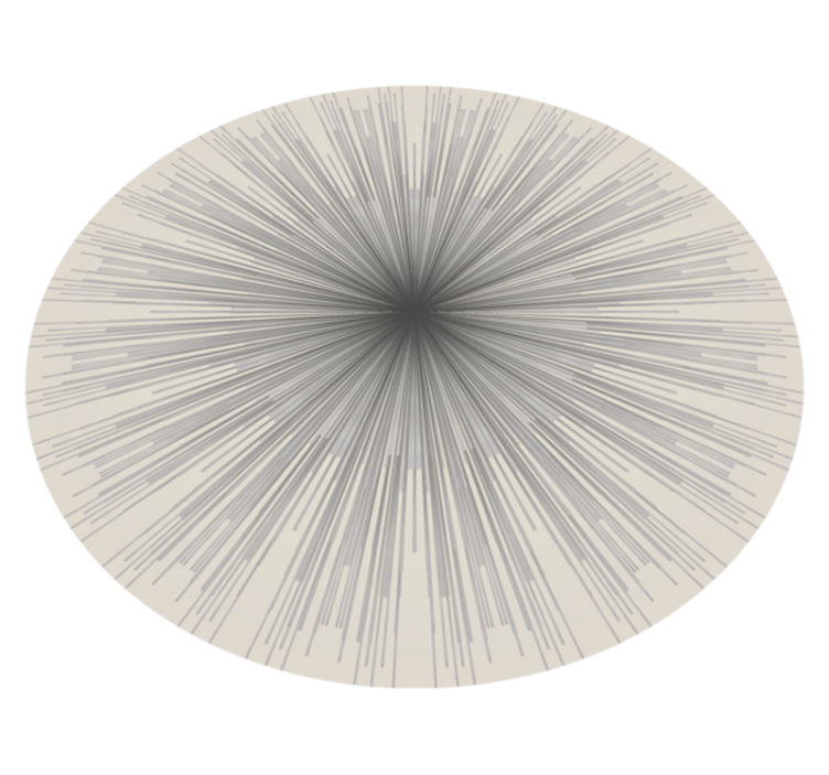 Geometric Burst Circular Design minimalist vinyl rug - TenStickers