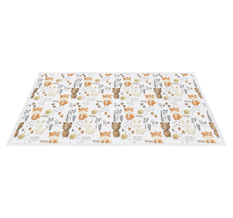 Happy  animal friends kids vinyl rug - TenStickers