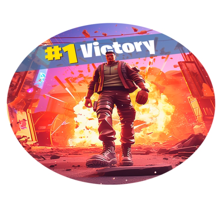 Videogame soldier victory bedroom rug - TenStickers