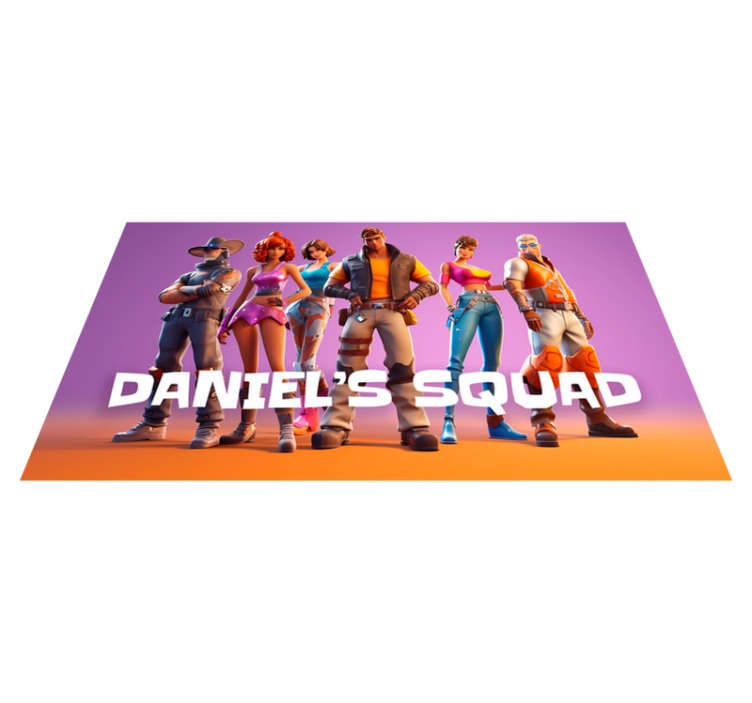 Gang of characters bedroom rug - TenStickers
