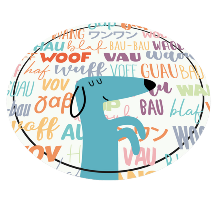 Dog bark animal vinyl mat - TenStickers