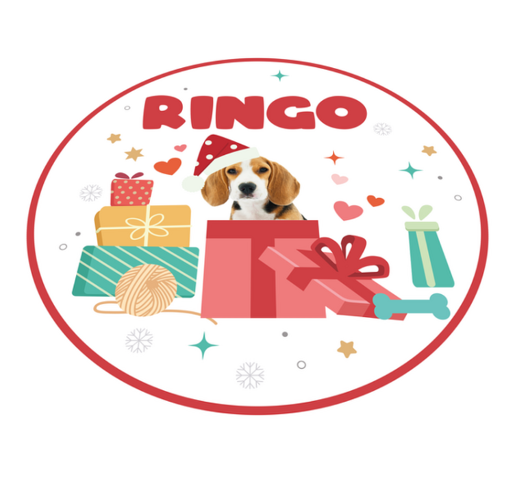personalized pet christmas custom floor mat - TenStickers