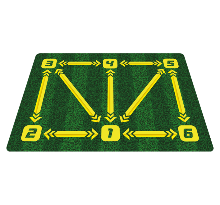 Football training rectangular carpet - TenStickers