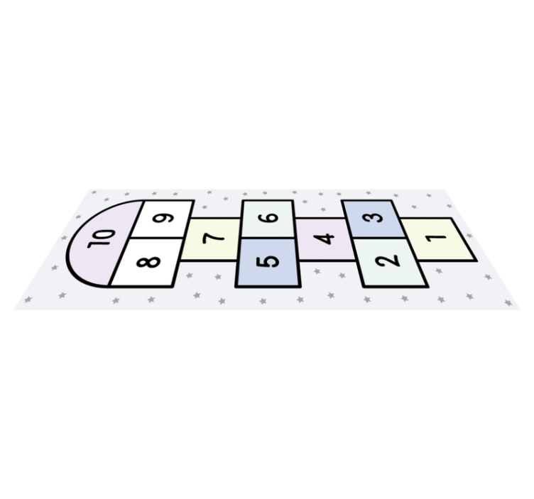 Hopscotch Play vinyl rug gaming - TenStickers