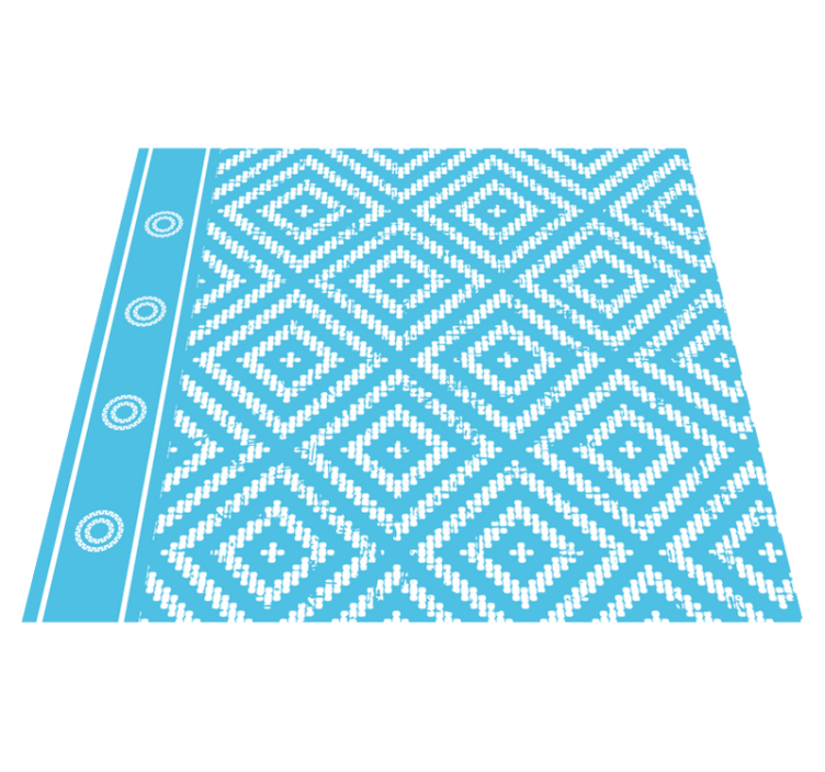 Modern squares pattern blue vinyl rug - TenStickers