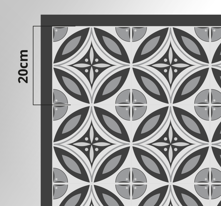 Sophisticated Monochrome Motif marble vinyl rug - TenStickers